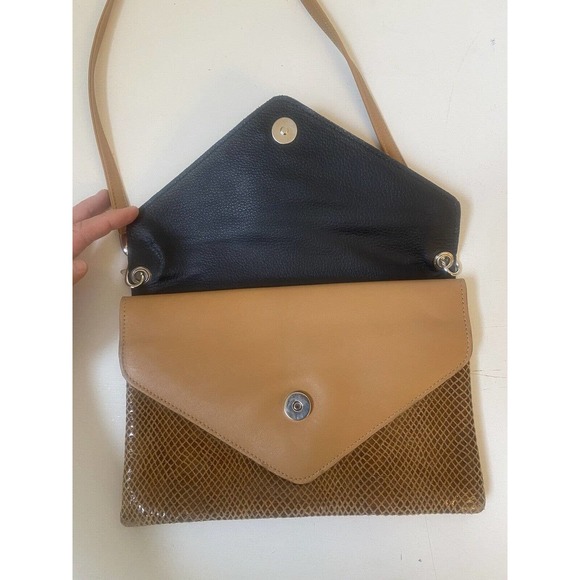 Due Fratelli Purse Genuine Leather Crossbody Bag Tan Brown Stylish Fun‎ - Picture 2 of 11